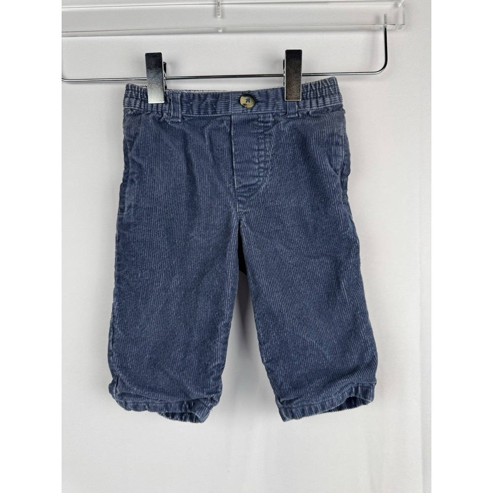 Cotton Lined Corduroy Pants Size 9M Lullaby Club‎ Blue-Gray Casual Pull On Pants